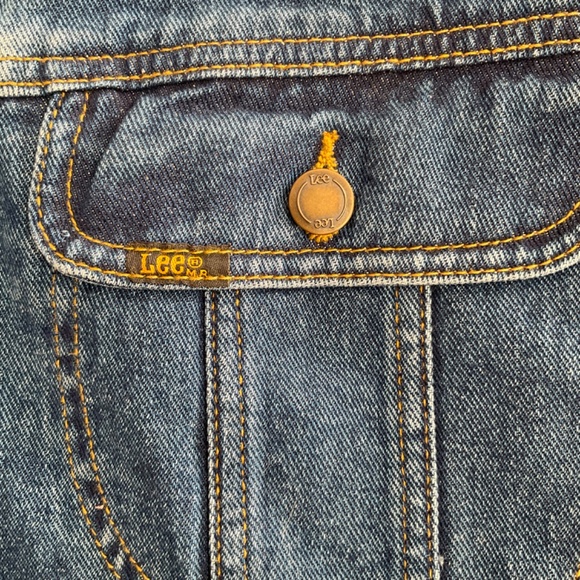 Lee Blue Denim Men’s XL Jacket NWT W/ Brown Corduroy Collar & Fleece Lining - Picture 10 of 16